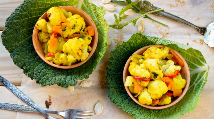 Цвітна капуста з медово-гірчичним соусом