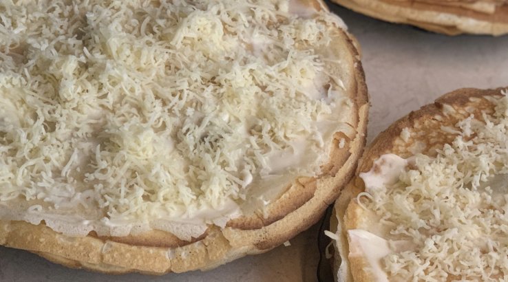 Лазанья на млинцях з грибами та сиром