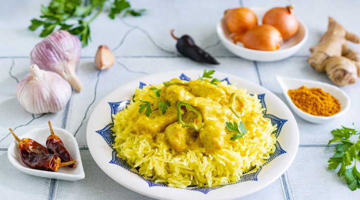 Курка карі з рисом басматі