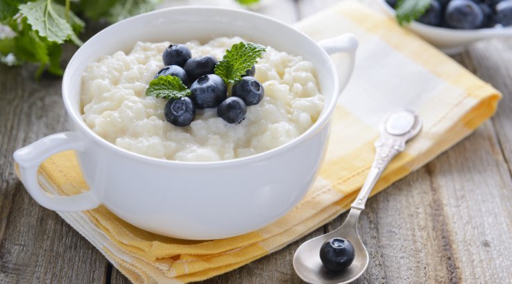 рисовий пудинг з лохиною