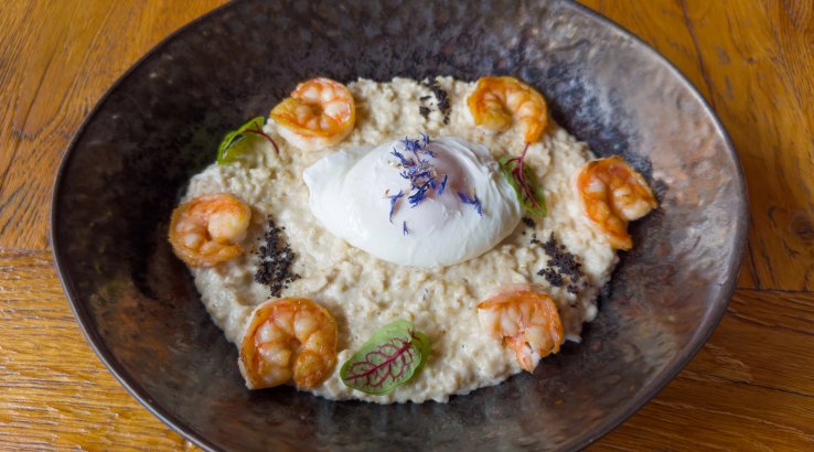 Вівсянка з креветками