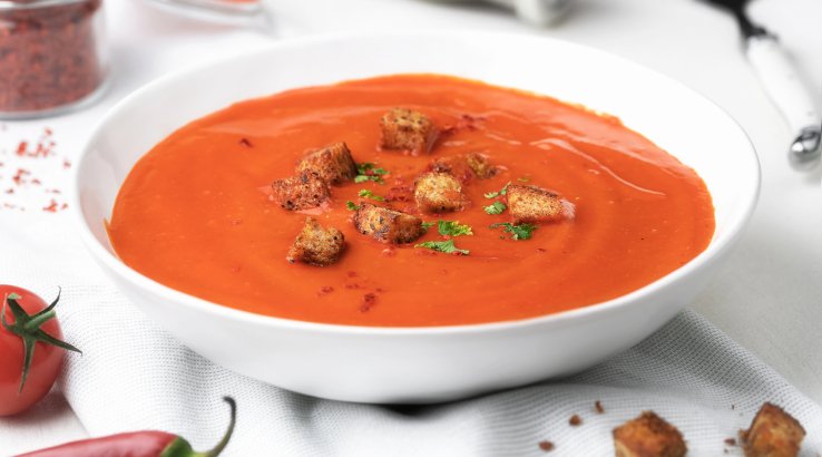 Суп із запеченого перцю і моркви