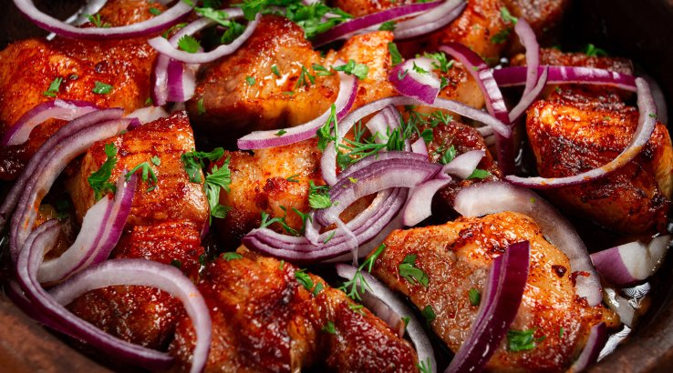 Шашлик на сковороді