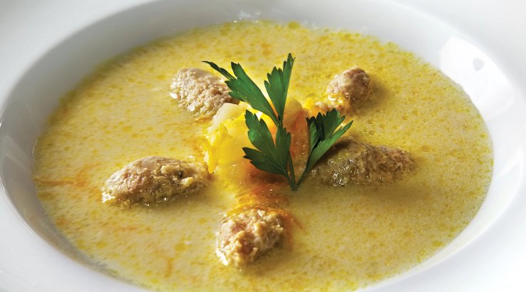 Сирний суп з фрикадельками