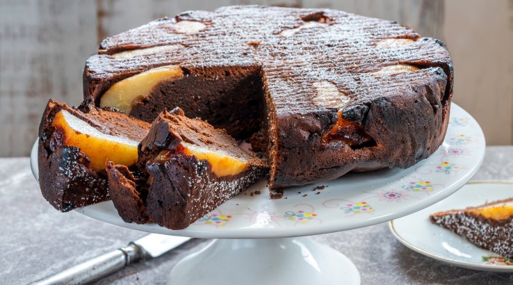 Шоколадний пиріг із грушами без глютену