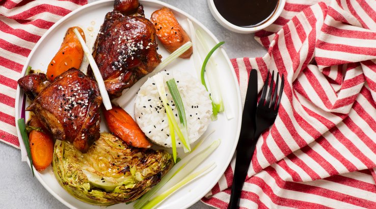 Курка теріякі з овочами