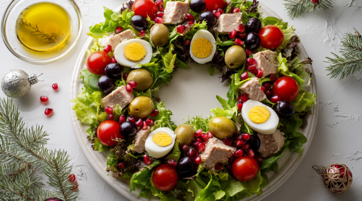 Яскравий салат «Вінок з тунцем»