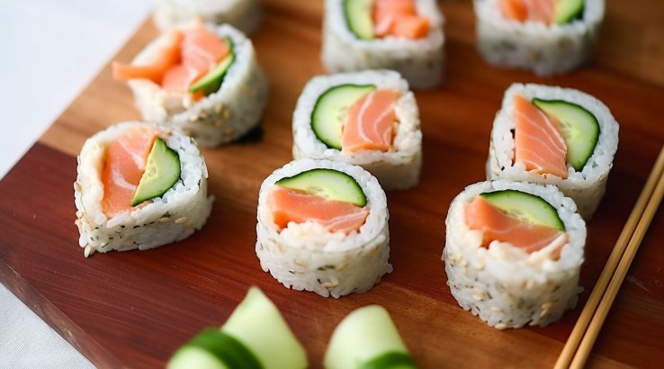 Суші з хліба з лососем