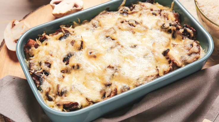 Запіканка з нутом і грибами