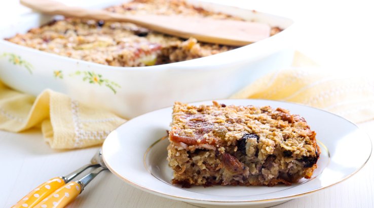 Запечена вівсяна каша з чорносливом