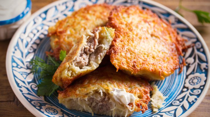 Картопляні оладки з фаршем