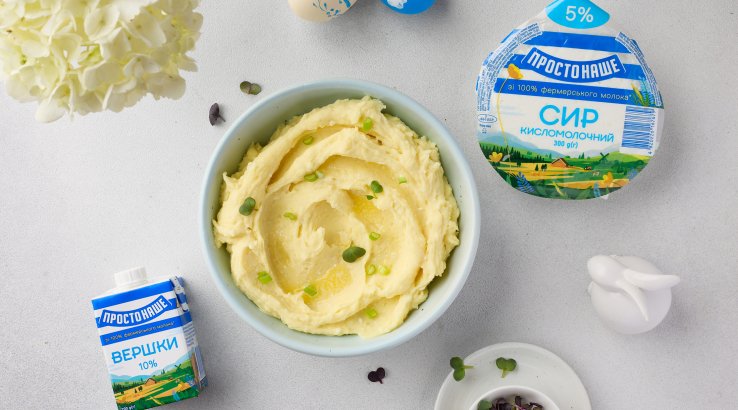 Картопляне пюре з кисломолочним сиром