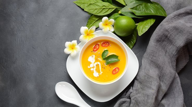Тайський гарбузовий суп з кокосовим молоком