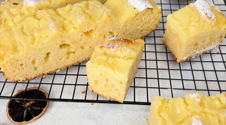 Лимонний пиріг з кремом