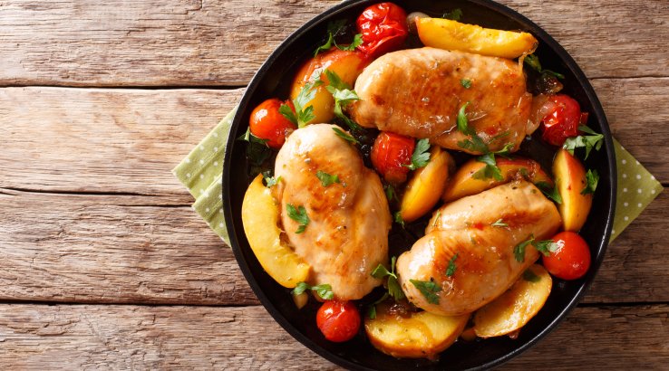 Курячі грудки в персиковій глазурі