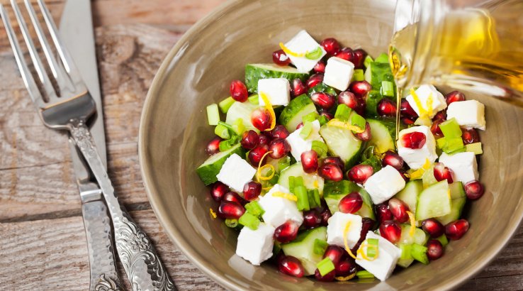 салату з гранатом і фетою