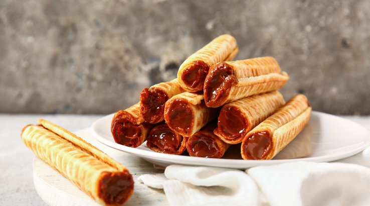 Трубочки з вареним згущеним молоком