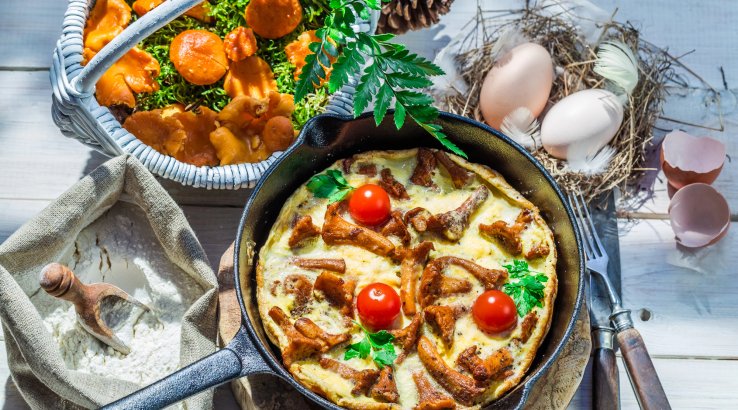 Омлет з лисичками