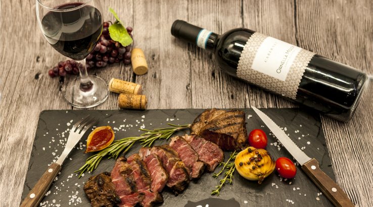 стейк з вином
