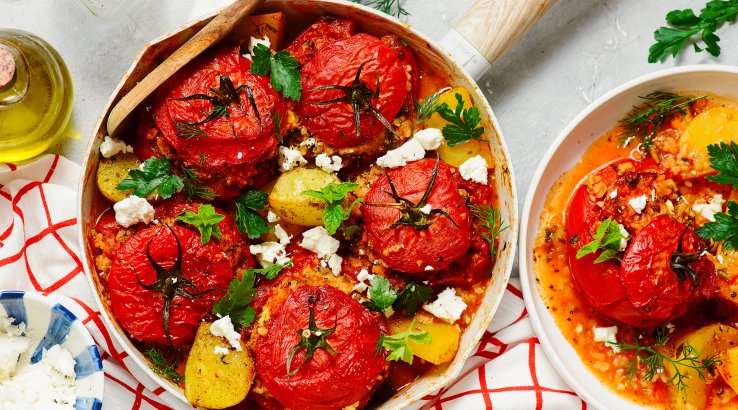 Фаршировані томати по-грецьки