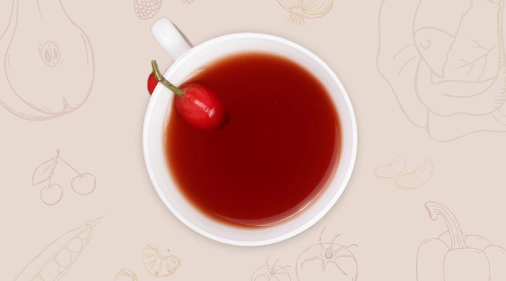 Малиновий узвар із шипшиною