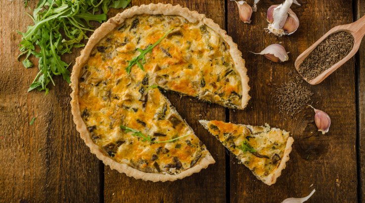 Лоранський пиріг з грибами та куркою