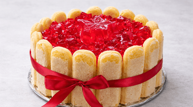 Торт без випікання з печивом та желе