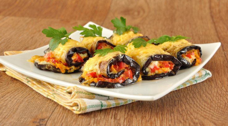 Рулетики з баклажану та цукіні