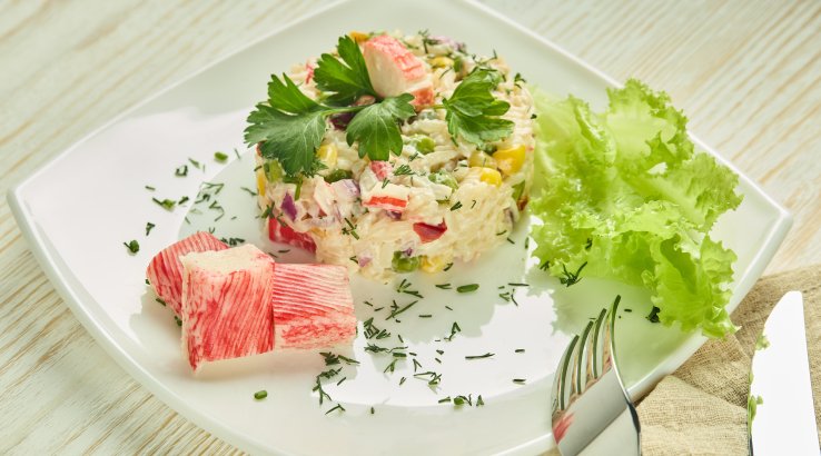 Салат з крабовими паличками
