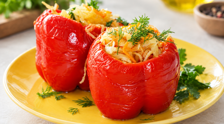 Маринований перець, фарширований капустою