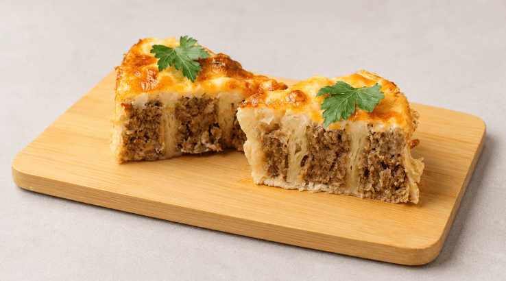 Пиріг з лаваша з фаршем і кабачками
