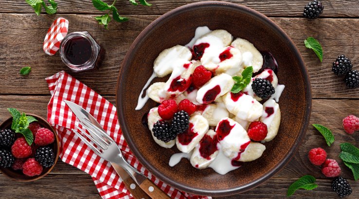 Ліниві вареники із заварним кремом