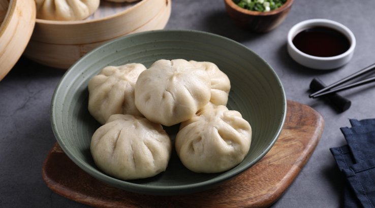 Булочки бао з сиром і кукурудзою