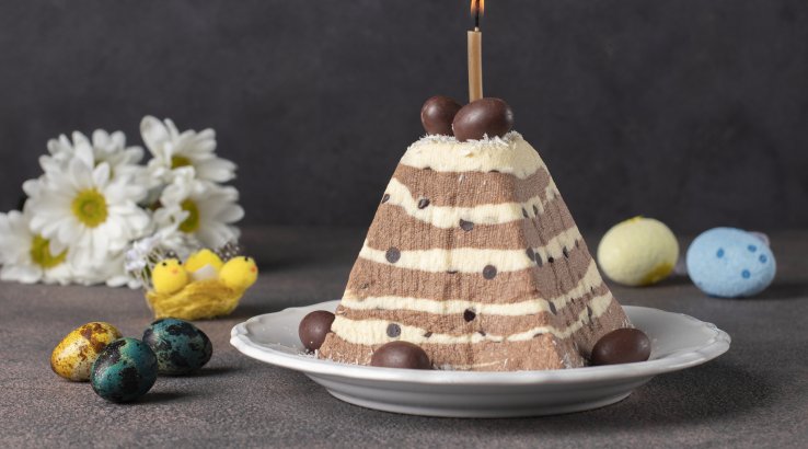 Cирна паска з шоколадом і горіхами