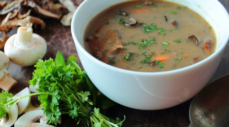 суп з булгуром і грибами