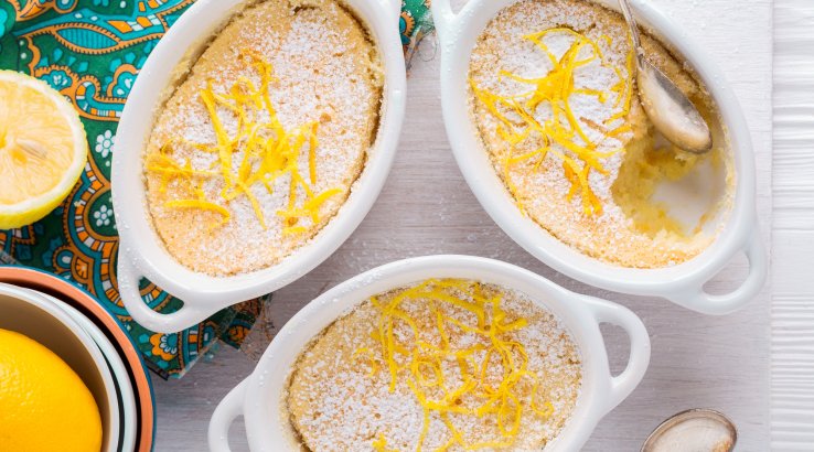 Пудинг "Лимонний сюрприз" з соусом