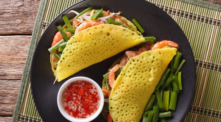 млинці з морепродуктами