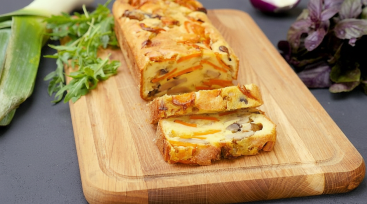 Морквяна запіканка з печерицями