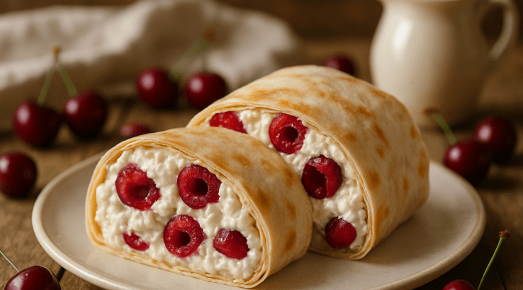 Солодкий струдель із сиром з лаваша