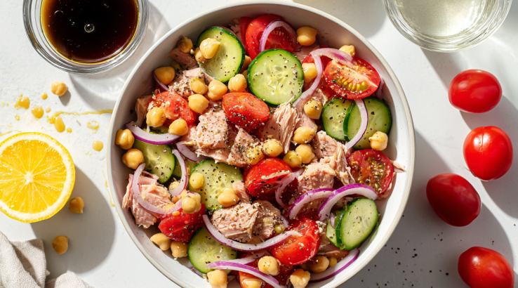 Салат з тунцем і помідорами