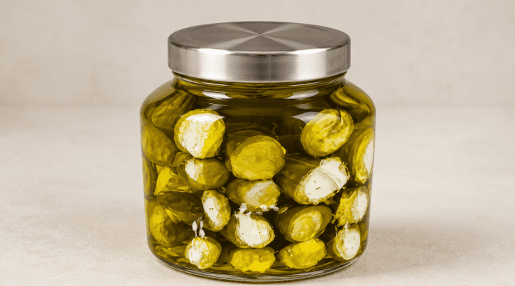 Мариновані огірки з сиром