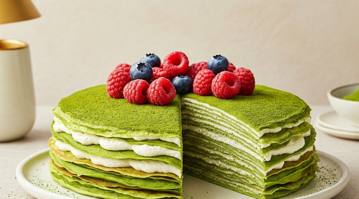 Млинцевий торт з матча