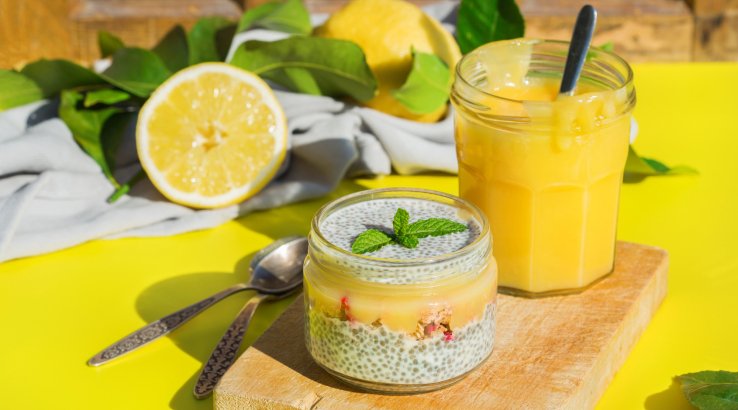 Чіа-пудинг з лимонним кремом