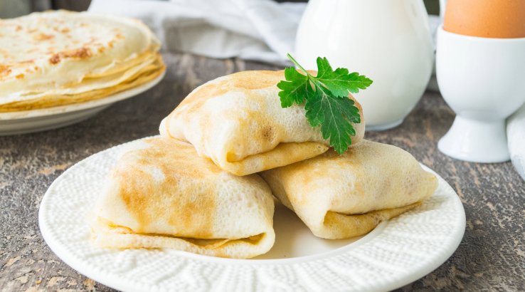 Млинці, фаршировані оселедцем