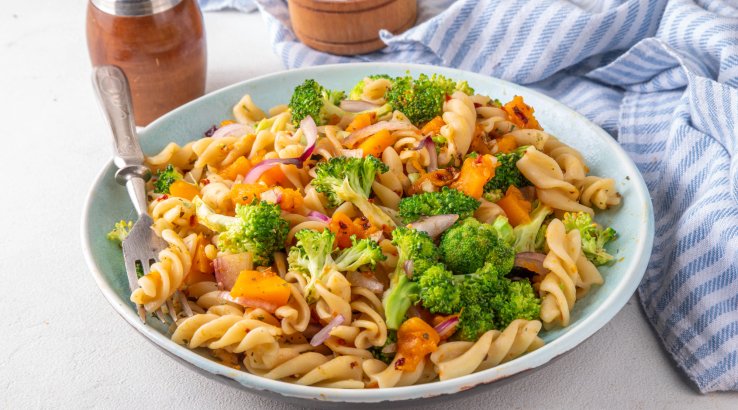 Паста з гарбузом та броколі