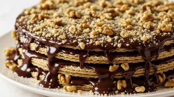 Вафельний торт «Їжачок» з кремом зі згущівки