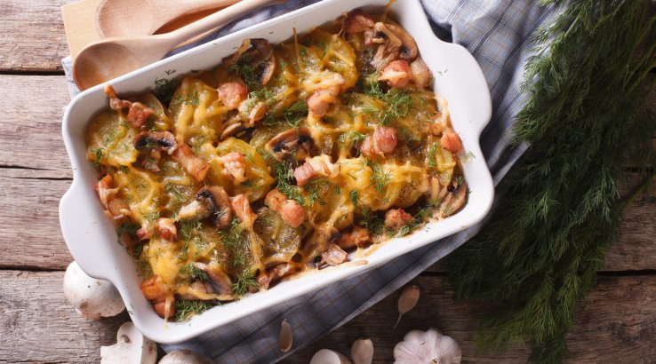 Овочі з беконом