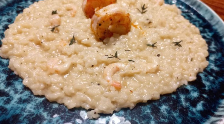 Ризото з креветками і пармезаном