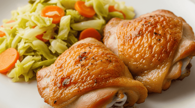 Стегенця з капустою в духовці