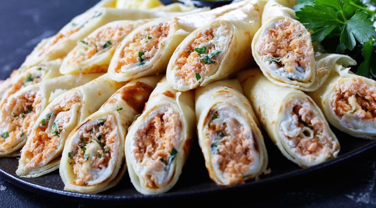 Солоні млинці з начинками